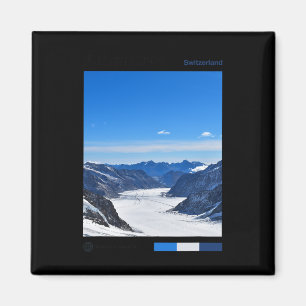 Jungfraujoch Reise Kunst - Schweizer Skifahren Sou Magnet