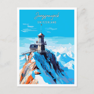 Jungfraujoch Schweiz Jahrgang Postkarte