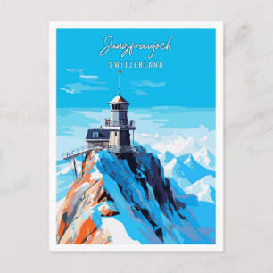 Jungfraujoch Schweiz Vintage-Reise Postkarte