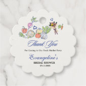 Jungfräulich vom Markt Brautdusche Party Danke Geschenkanhänger (Vorderseite)