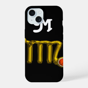 JUNGFRÄULICHE ORANGE AGAT GOLD STERNZEICHEN SCHMUC iPhone 15 HÜLLE