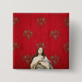 Jungfraustatue in einer Spaccanapoli Kirche, Button (Vorderseite)