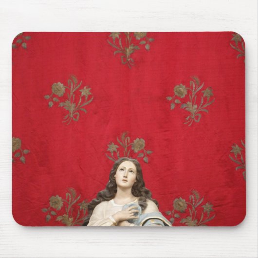Jungfraustatue in einer Spaccanapoli Kirche, Mousepad (Vorne)