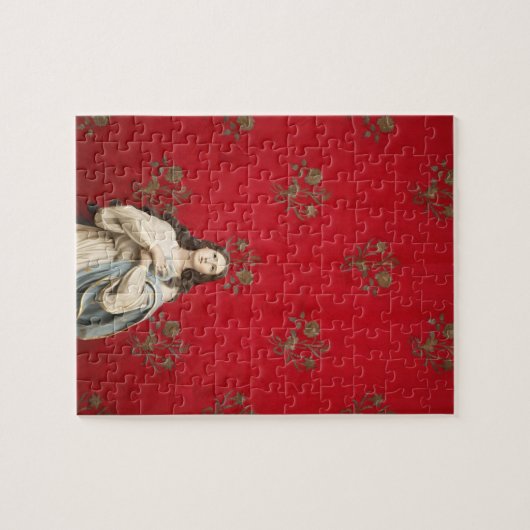 Jungfraustatue in einer Spaccanapoli Kirche, Puzzle (Horizontal)