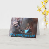 Junggeburt des Affen Karte (Gelbe Blume)