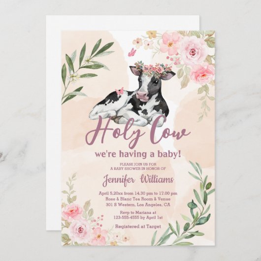 Junggeburt Einladung (Vorne/Hinten)