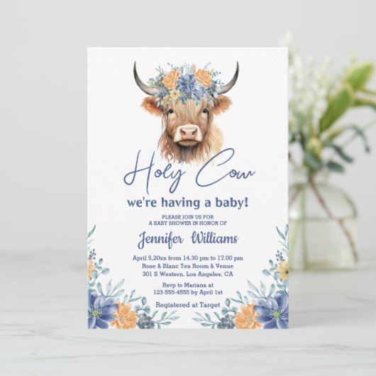 Junggeburt Einladung (Stehend Vorderseite)