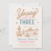 Junggeburt, Wild und drei Western Einladung zum Ge (Vorderseite)