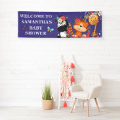 Junggeburtendusche niedliche Kleintiere lila Safar Banner (Insitu)