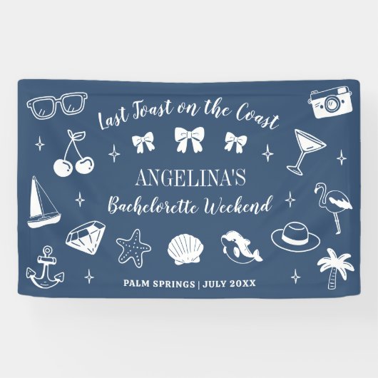 Junggeselinnen-Abschied am Strand Banner (Horizontal)