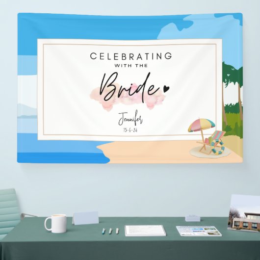 Junggeselinnen-Abschied am Strand Banner (Messe)