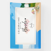 Junggeselinnen-Abschied am Strand Banner (Vertikal)