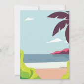 Junggeselinnen-Abschied am Strand Einladungen (Rückseite)