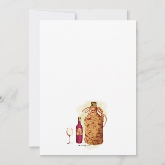 Junggeselinnen-Abschied am Weinberg Einladung (Rückseite)