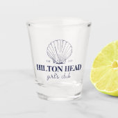 Junggeselinnen-Abschied an der Küste Seashell Shot Schnapsglas (Vorderseite)