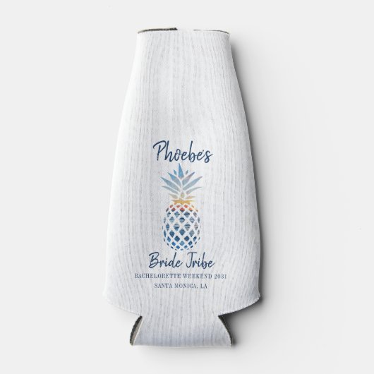 Junggeselinnen-Abschied Ananas KüstenSunset Custom Flaschenkühler (Vorderseite)