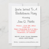 Junggeselinnen-Abschied Art-Déco-Stil Einladungen (Rückseite)