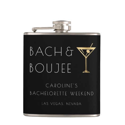 Junggeselinnen-Abschied Bach und Boujee Flachmann (Vorderseite)