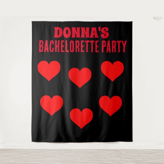 JUNGGESELINNEN-ABSCHIED-BACKDROP-KUSTOM-TAPESTRIE WANDTEPPICH (Vorderseite)