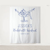 Junggeselinnen-Abschied Background Foto Stand Wandteppich (Vorderseite)