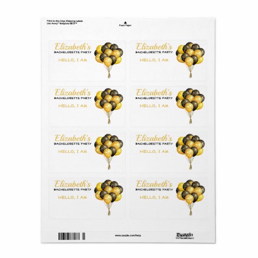 Junggeselinnen-Abschied-Balkone-Etikettenmarkierun (Vorne)