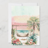 Junggeselinnen-Abschied "Beach Tropical Themed Coc Einladung (Rückseite)