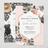 Junggeselinnen-Abschied Beach Weekend Ausflug Einladung (Vorne/Hinten)