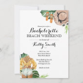 Junggeselinnen-Abschied Beach Weekend Ausflug Einladung (Vorderseite)