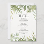 Junggeselinnen-Abschied Beach Weekend Parco Civico Einladung (Rückseite)