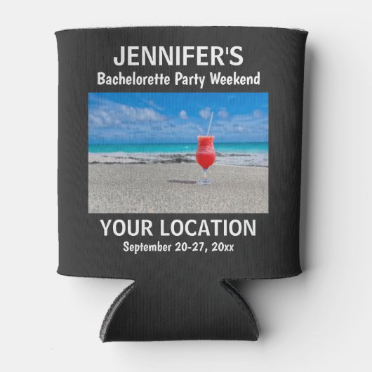 Junggeselinnen-Abschied bevorzugen Tropical Beach Dosenkühler (Vorderseite)