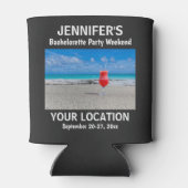 Junggeselinnen-Abschied bevorzugen Tropical Beach  Dosenkühler (Rückseite)