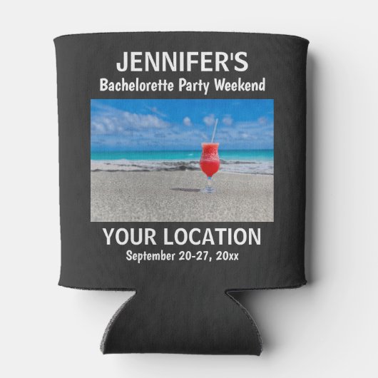 Junggeselinnen-Abschied bevorzugen Tropical Beach Dosenkühler (Rückseite)