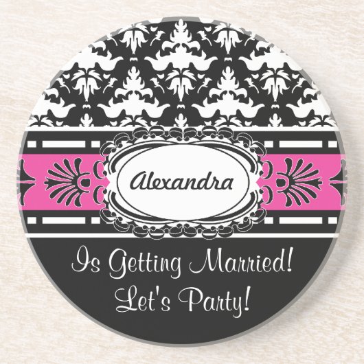 Junggeselinnen-Abschied bevorzugt rosa und Untersetzer (Vorne)