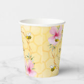 Junggeselinnen-Abschied Bienen Rosa Blume Honigwab Pappbecher (Rechts)