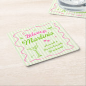 Junggeselinnen-Abschied Bikinis und Martins Rechteckiger Pappuntersetzer (angewinkelt)