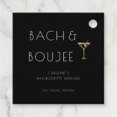 Junggeselinnen-Abschied Black and White Bach und B Geschenkanhänger (Rückseite)