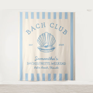 Junggeselinnen-Abschied Blue Backdrop Bachclub an Wandteppich