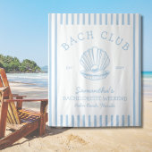 Junggeselinnen-Abschied Blue Backdrop Bachclub an  Wandteppich