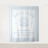 Junggeselinnen-Abschied Blue Backdrop Bachclub an Wandteppich (Vorderseite)