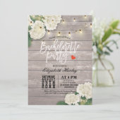 Junggeselinnen-Abschied Blume String Light Rustic Einladung