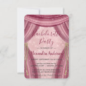 Junggeselinnen-Abschied Blush Pink und Burgund Spa Einladung (Vorderseite)