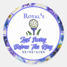 Junggeselinnen-Abschied, Brautparty Blau und Weiß Runder Aufkleber