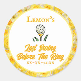 Junggeselinnen-Abschied, Brautparty Gelbe Blumen Runder Aufkleber