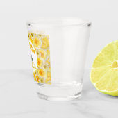Junggeselinnen-Abschied, Brautparty Gelbe Blumen Schnapsglas (Rechts)