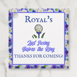 Junggeselinnen-Abschied Brautparty Golf Blue Flora Geschenkanhänger