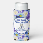 Junggeselinnen-Abschied Brautparty Golf Blue Flora Selters Dosenkühler (Seltzer Vorderseite)