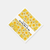 Junggeselinnen-Abschied Brautparty Golf Gelb Weiß Serviette (Ecke)