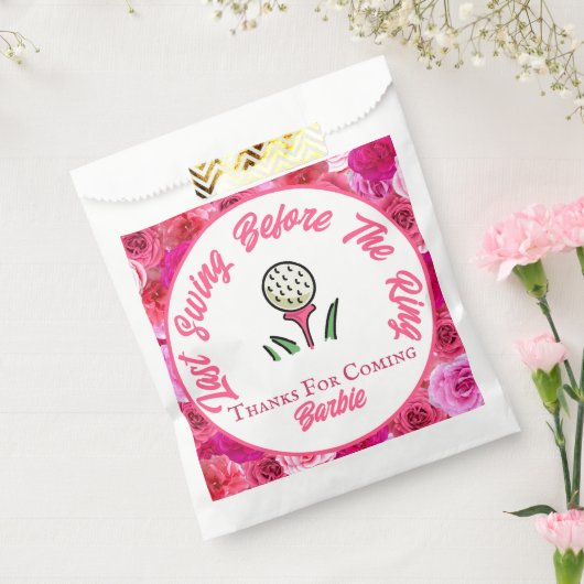 Junggeselinnen-Abschied Brautparty Golf Pink Blüte Geschenktütchen (Versiegelt)