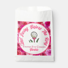 Junggeselinnen-Abschied Brautparty Golf Pink Blüte Geschenktütchen
