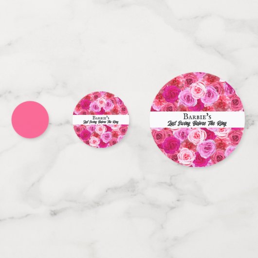 Junggeselinnen-Abschied Brautparty Golf Pink Blüte Konfetti (Vorderseiten)